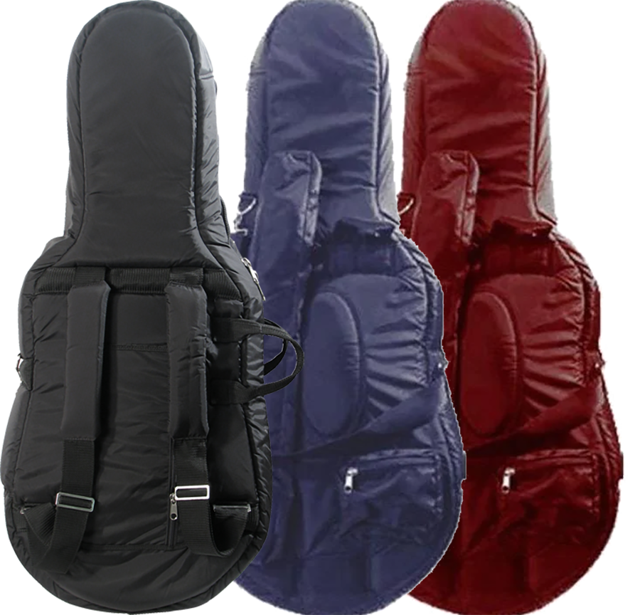 WUQIMUSC Soft Cello Bag - Rainproof Case With Backpack Straps For 4/4 & 3/4 Cellos