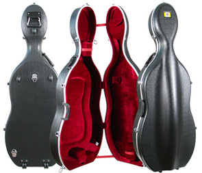 Model 4225 Thermoplastic Cello Case with Wheels, 1/2