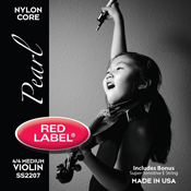 Super-Sensitive 2207 4/4 Size Red Label Pearl Violin Strings Set Nylon Synthetic 